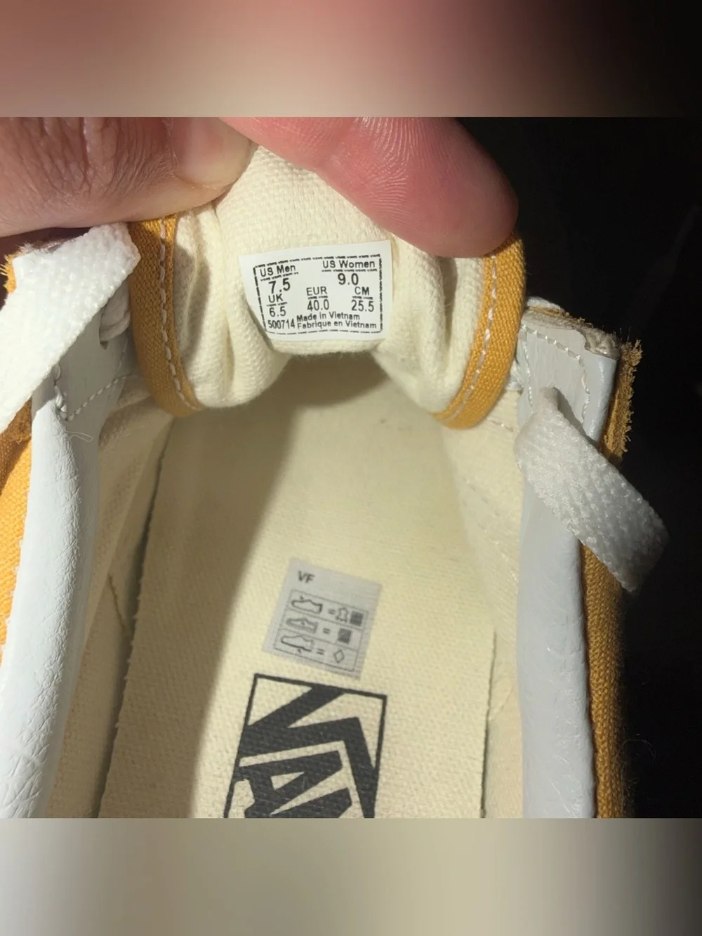 Yellow Suede Low-Top Vans Sneakers size 9 women’s